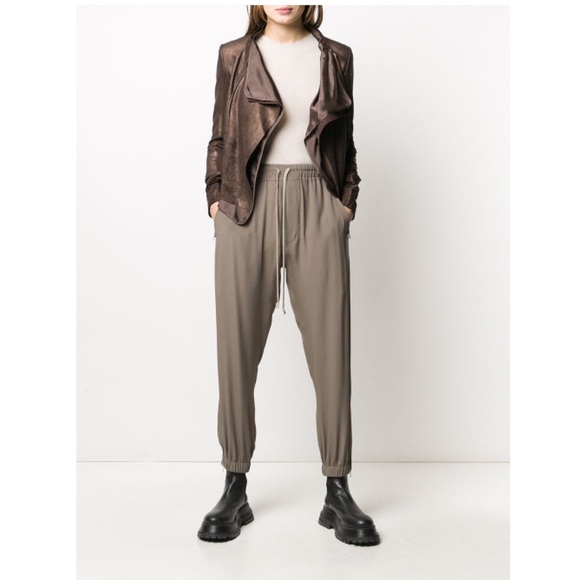 Rick Owens Jackets & Blazers - New Rick Owens Bronze Biker Leather Jacket